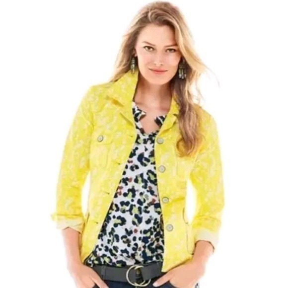 CAbi | Yellow Field Floral Jacket | Size Small - Picture 2 of 6